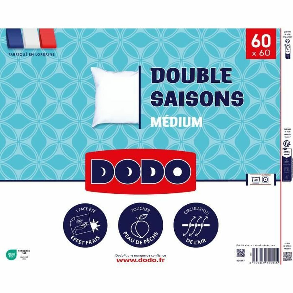 Kudden DODO VOLUPT'AIR Vit 60 x 60 cm finns hos Nordekko