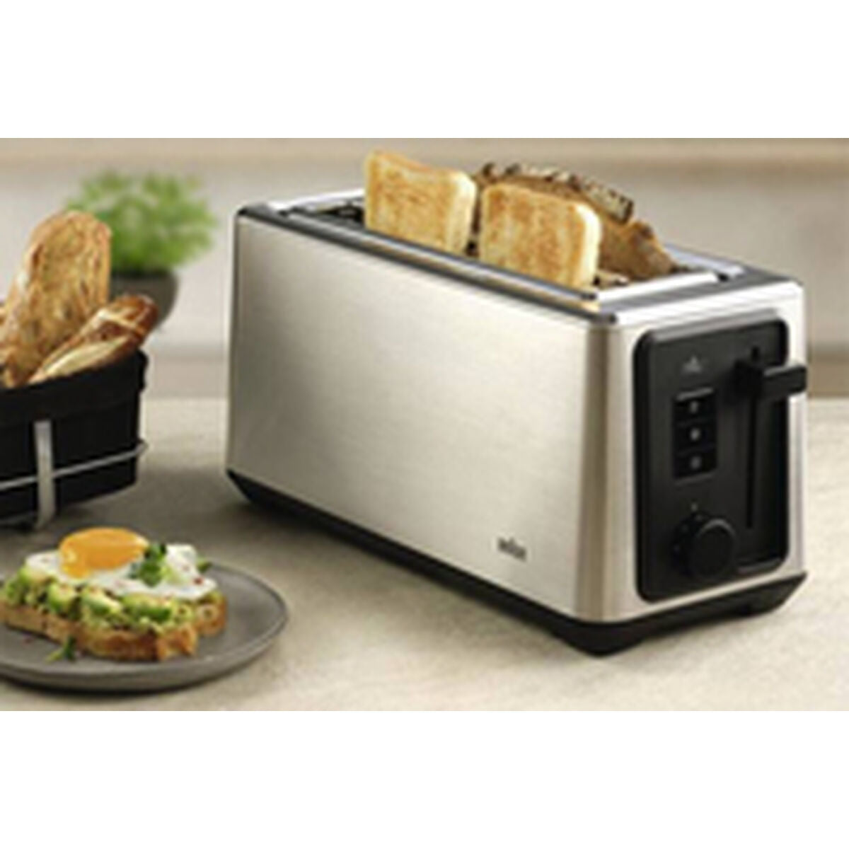 Brödrost Braun HT5220BK Svart 1400 W finns hos Nordekko
