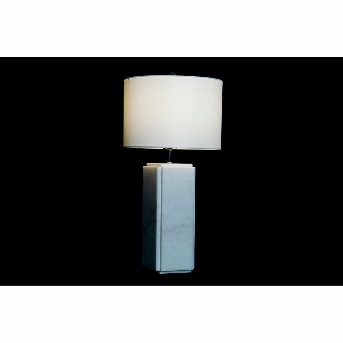 Bordslampa DKD Home Decor Vit Polyester Metall Marmor 220 V 50 W (33 x 33 x 65 cm) finns hos Nordekko