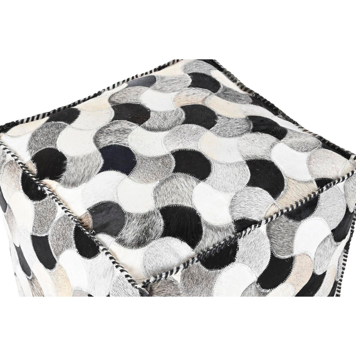 Puff DKD Home Decor Vit Svart 45 x 45 x 40 cm finns hos Nordekko