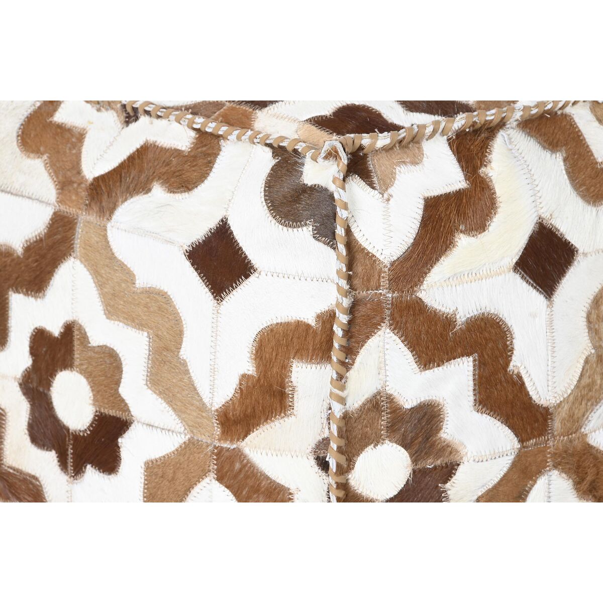 Puff DKD Home Decor Vit Brun 45 x 45 x 40 cm finns hos Nordekko