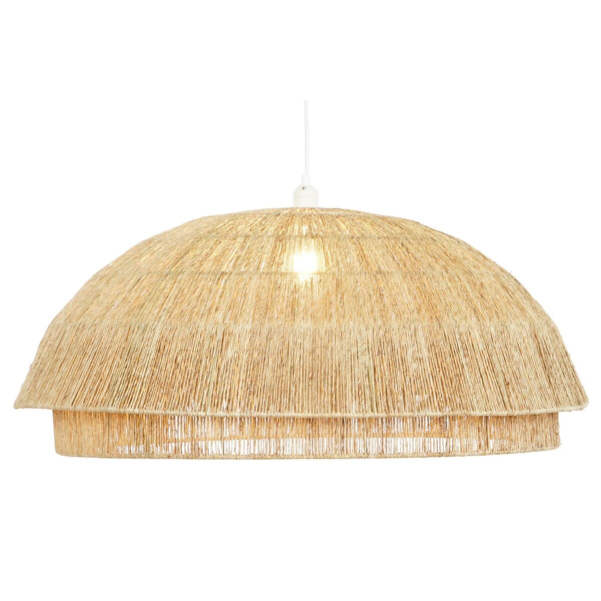 Taklampa DKD Home Decor Ljusbrun Jute Järn 50 W 80 x 80 x 33 cm finns hos Nordekko