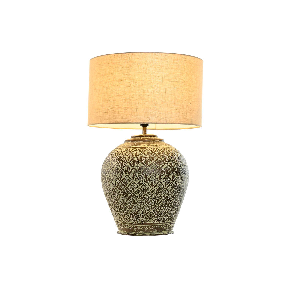 Bordslampa Home ESPRIT Beige Koppar Aluminium 50 W 220 V 42 x 42 x 62 cm finns hos Nordekko
