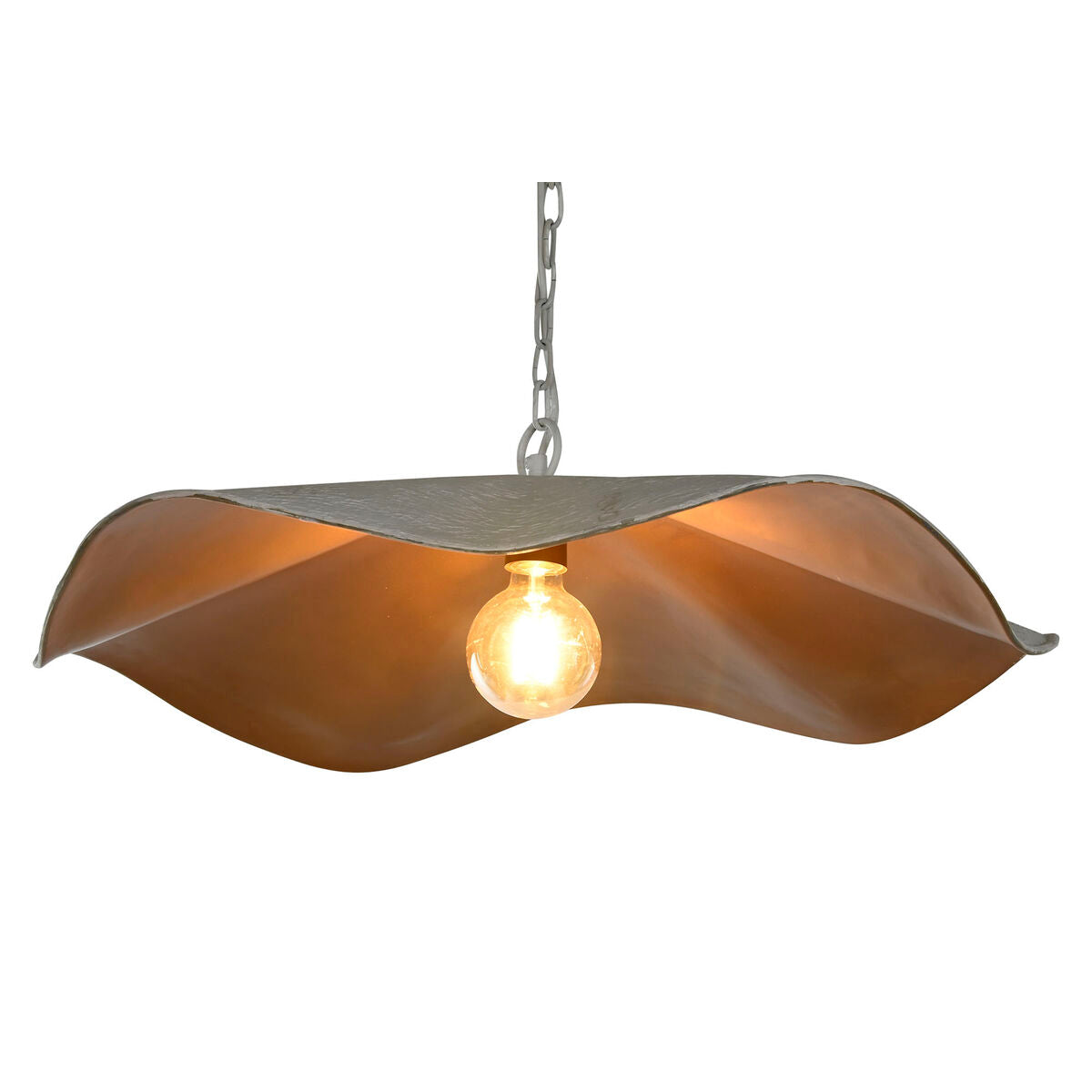 Taklampa Home ESPRIT Vit Gyllene Metall Järn 50 W 77 x 77 x 16 cm finns hos Nordekko