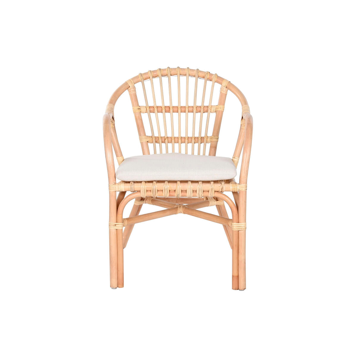 Bordsgrupp med 2 stolar Home ESPRIT Vit Naturell 50 x 50 x 50 cm finns hos Nordekko