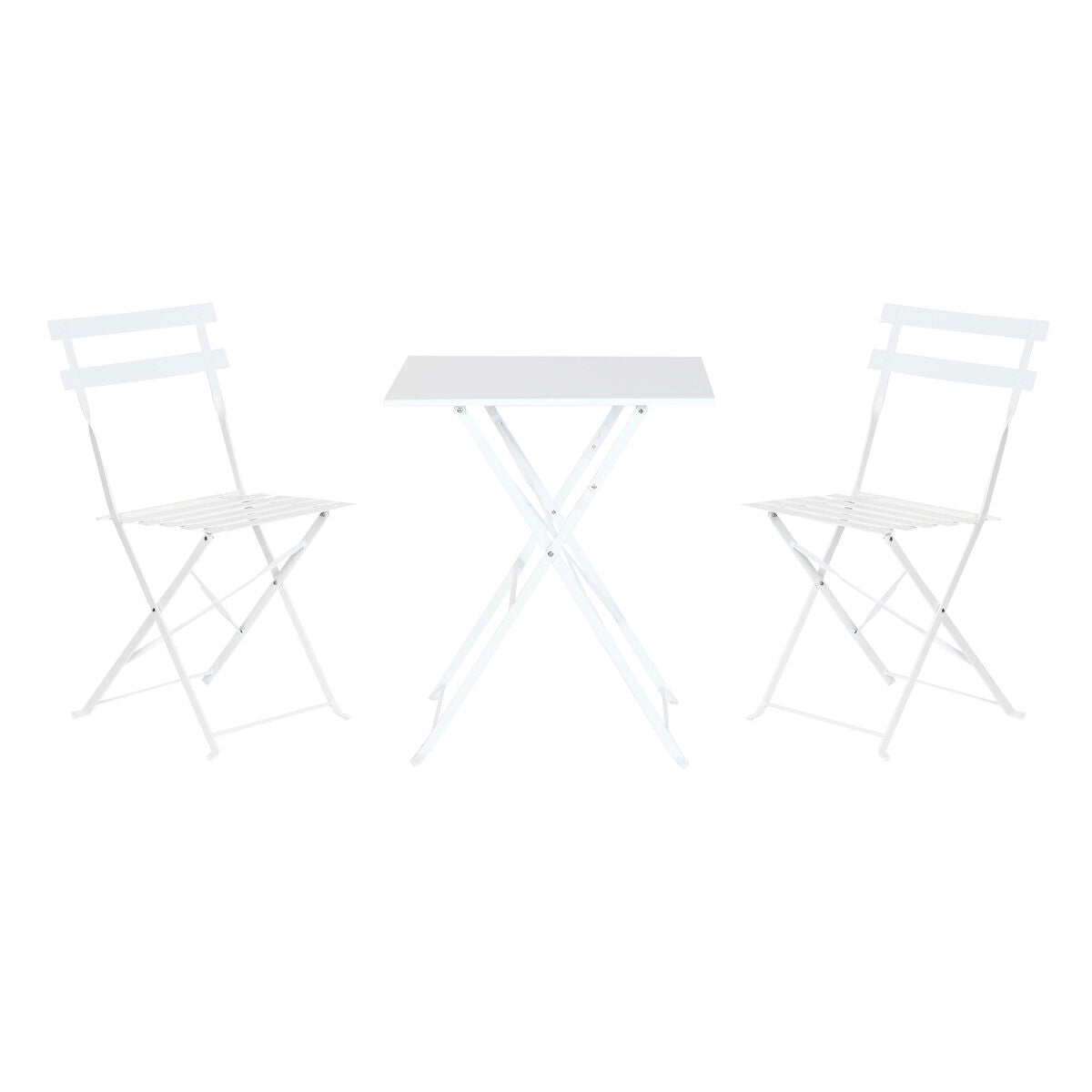 Bordsgrupp med 2 stolar Home ESPRIT Vit 60 x 60 x 71 cm finns hos Nordekko