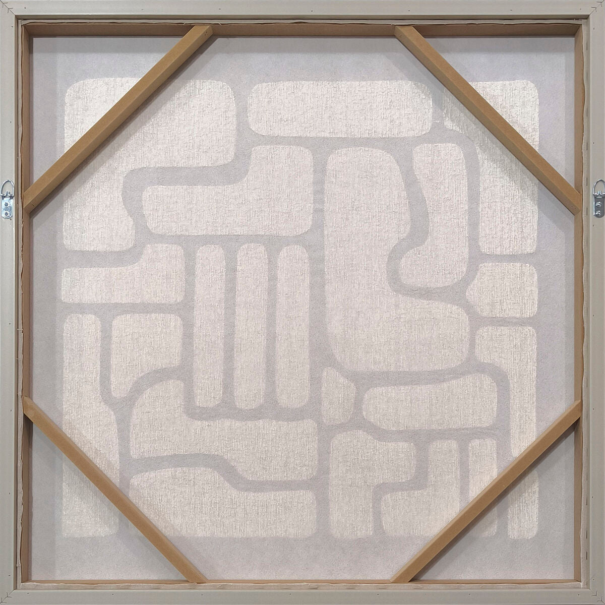 Tavla Home ESPRIT Vit Beige Abstrakt Urban 80 x 3,8 x 80 cm (2 antal) finns hos Nordekko