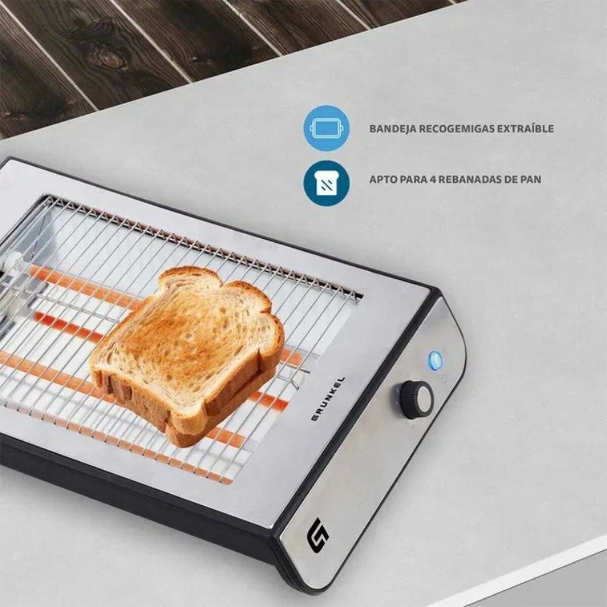 Brödrost Grunkel TSP-INOX Silvrig 600 W finns hos Nordekko