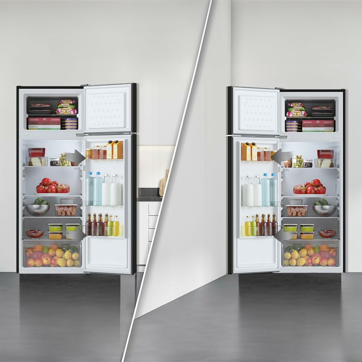Kombinerat kylskåp Cecotec Bolero CoolMarket 2D 211 Svart 211 l 143 CM finns hos Nordekko