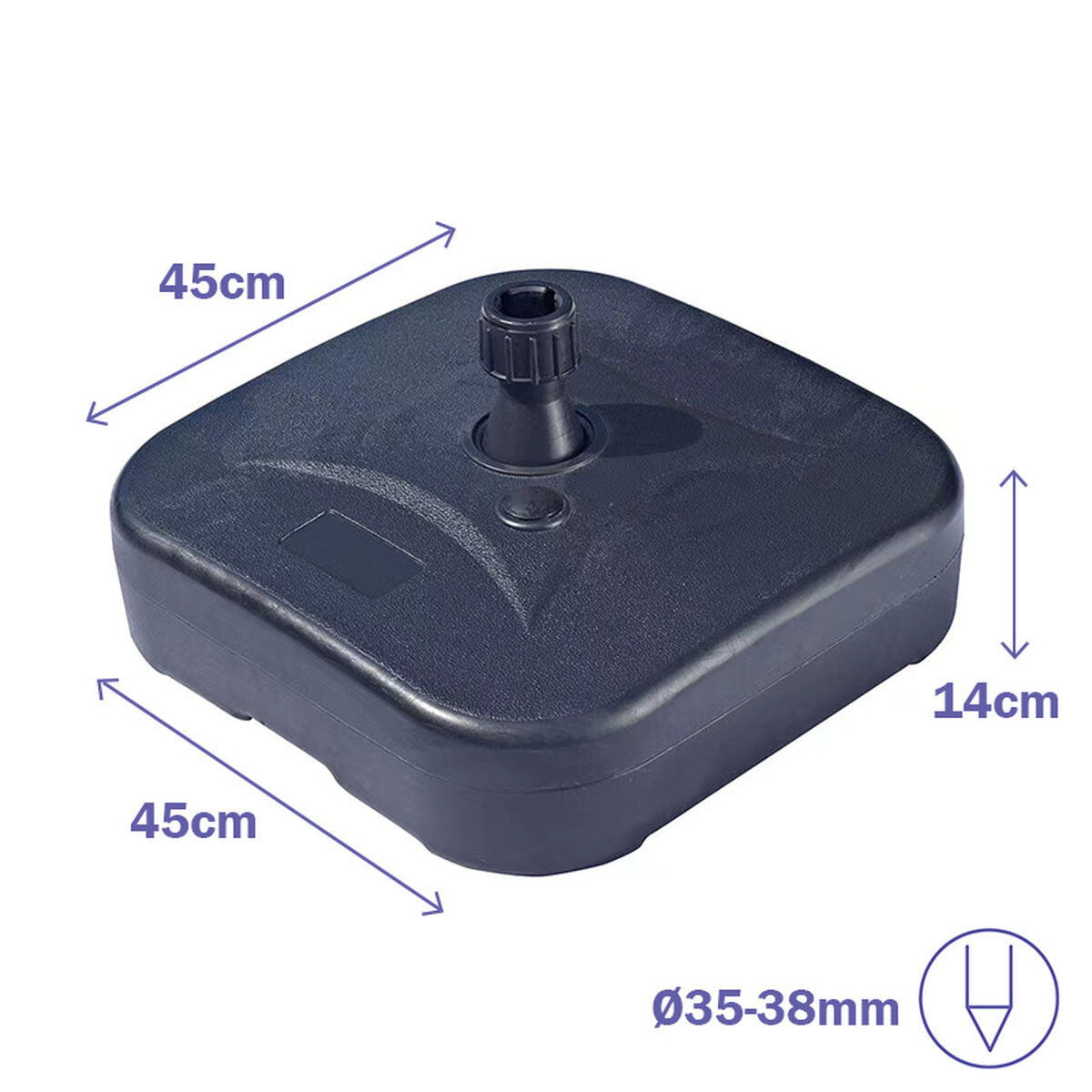 Marbueno Bas Parasoll Plast 20L Trädgård, Pool och Terrass 10304 finns hos Nordekko