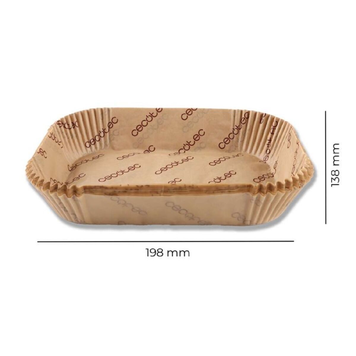 Papper för luftfritös Cecotec Cecofry TwinBucket 24 x 18 x 4,5 cm 150 antal finns hos Nordekko