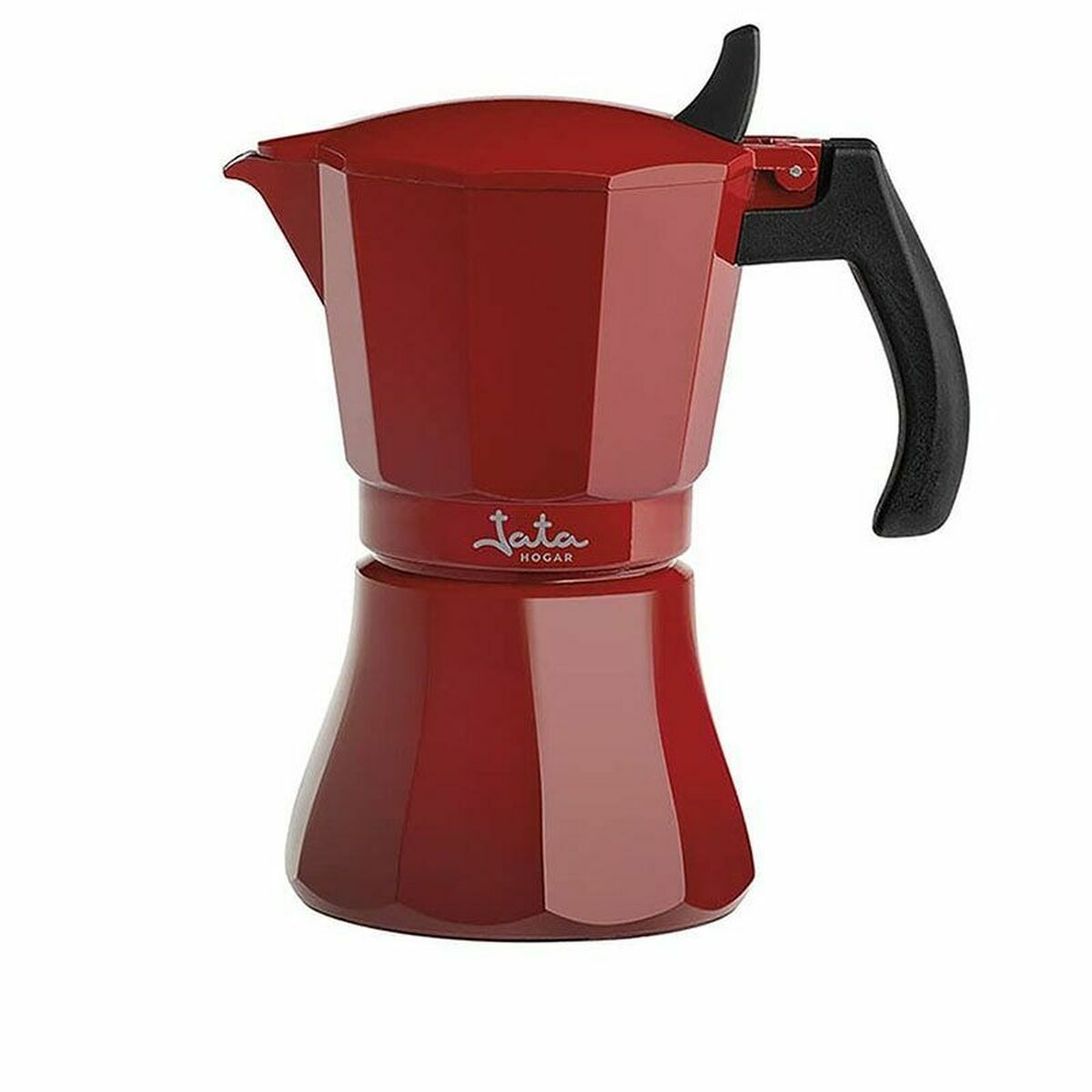 Italiensk Kaffepanna JATA Cafetera de inducción roja vulcano Röd Aluminium 6 Koppar (1 antal) finns hos Nordekko
