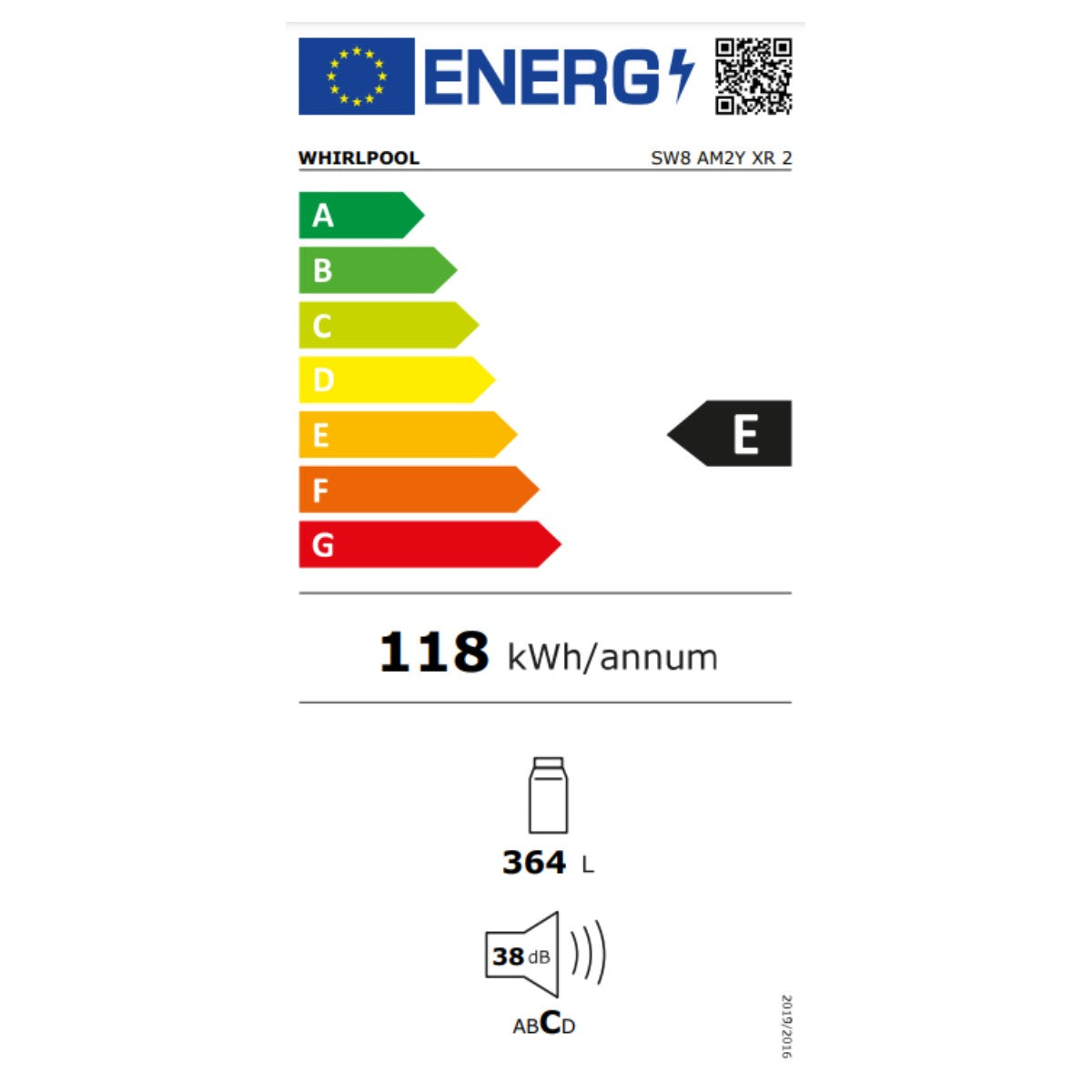 Kylskåp Whirlpool Corporation SW8AM2YXR2 Stål (187 x 60 cm) finns hos Nordekko