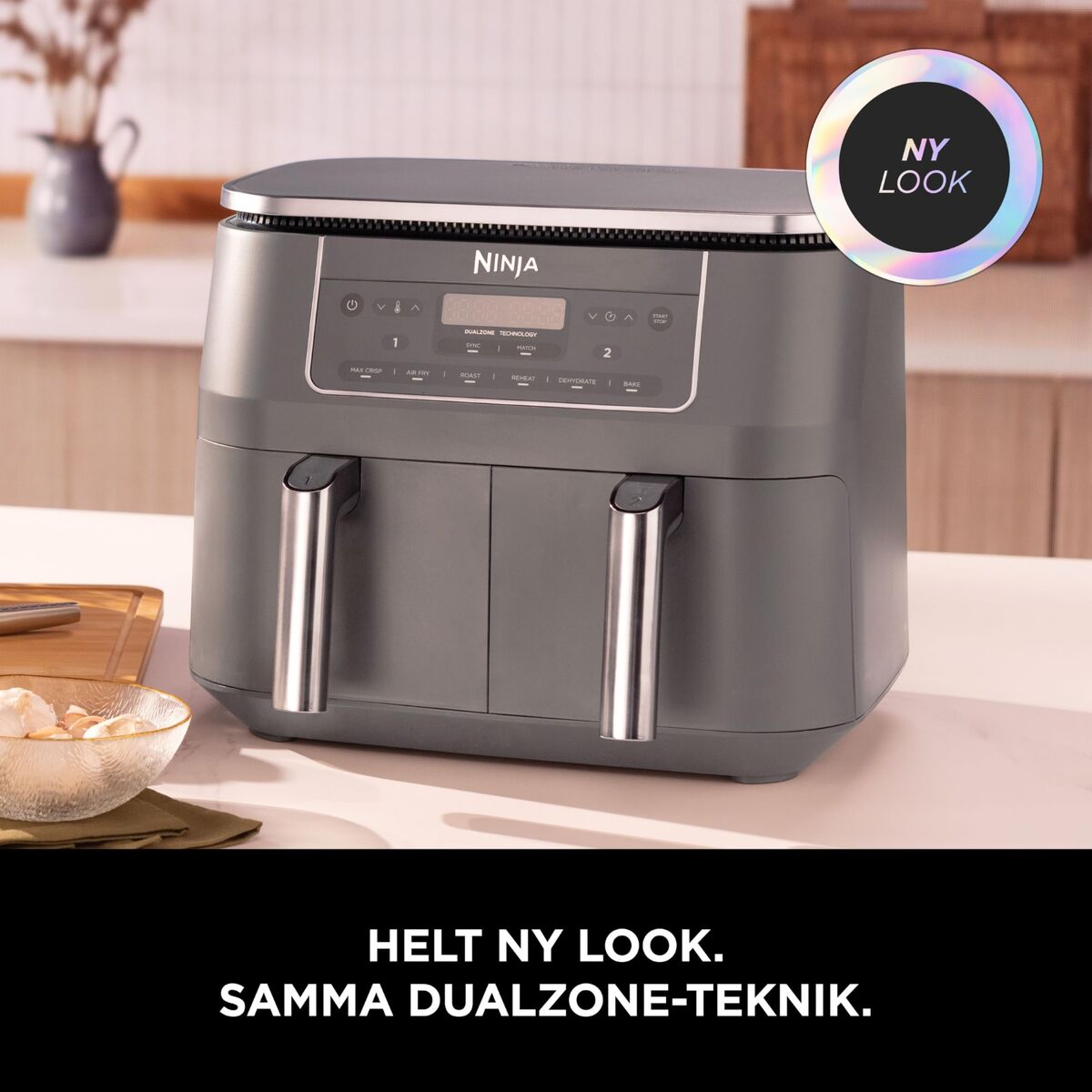 Luftfritös NINJA DZ300EU Grå 2400 W 7,6 L finns hos Nordekko