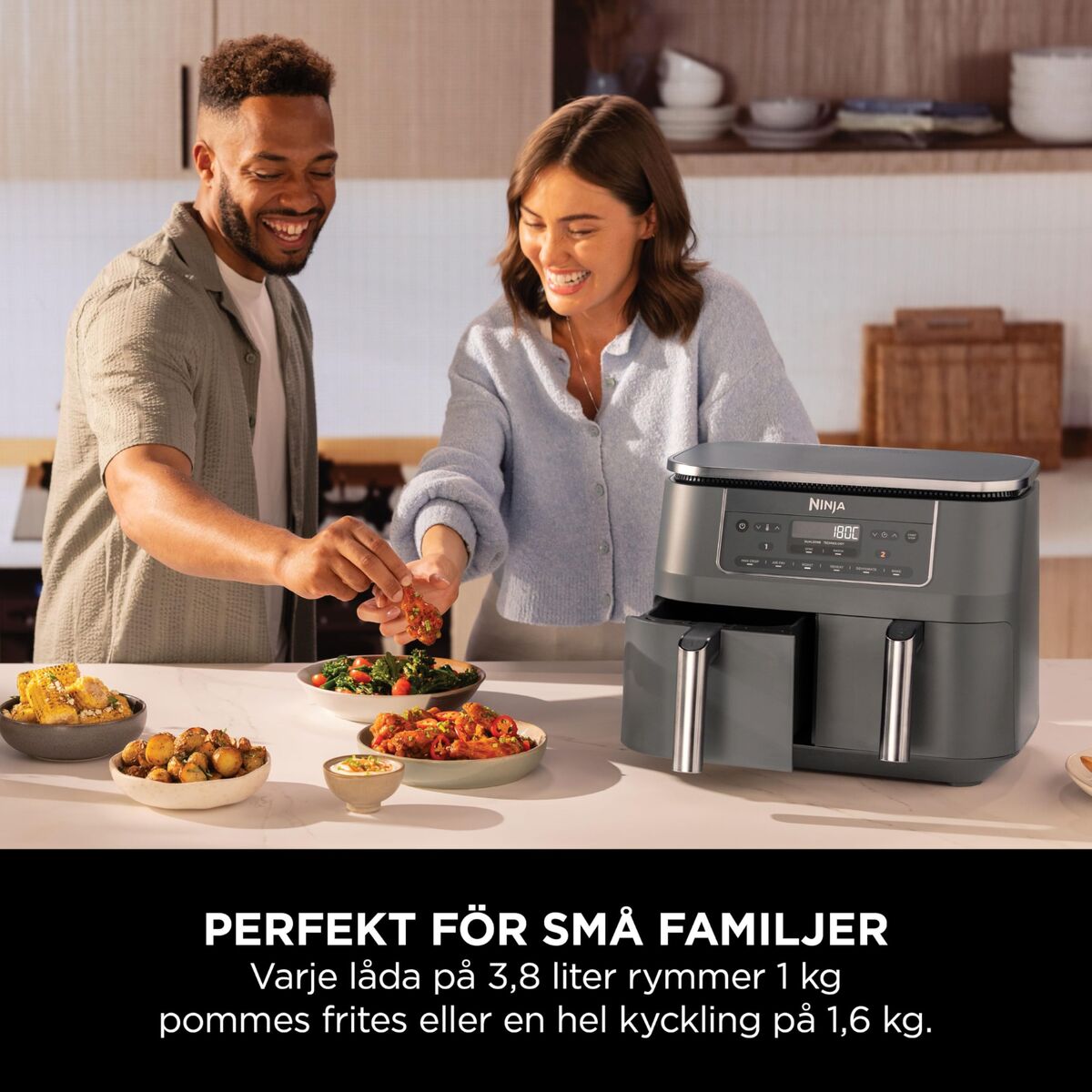 Luftfritös NINJA DZ300EU Grå 2400 W 7,6 L finns hos Nordekko