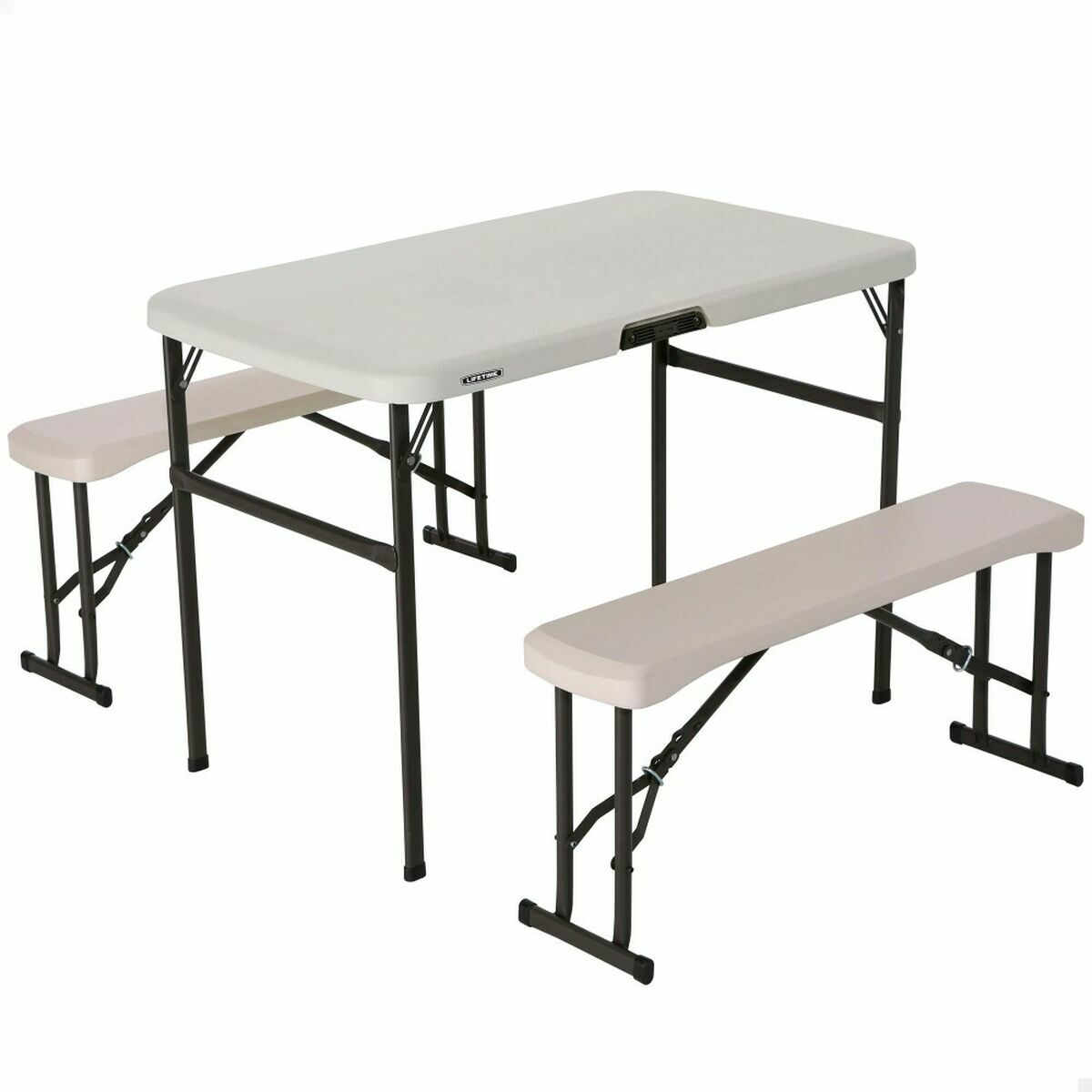 Bordsgrupp med stolar Lifetime Kräm 106 x 61 x 74 cm finns hos Nordekko
