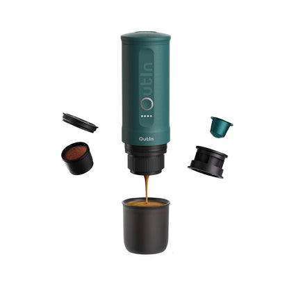 Bärbar Kaffebryggare Outin OUTINTEAL Turkos Rostfritt stål 80 ml finns hos Nordekko