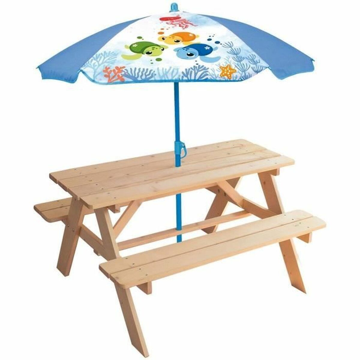Picknickbord Fun House Brun Napernyő (125 x ø 100 cm) finns hos Nordekko
