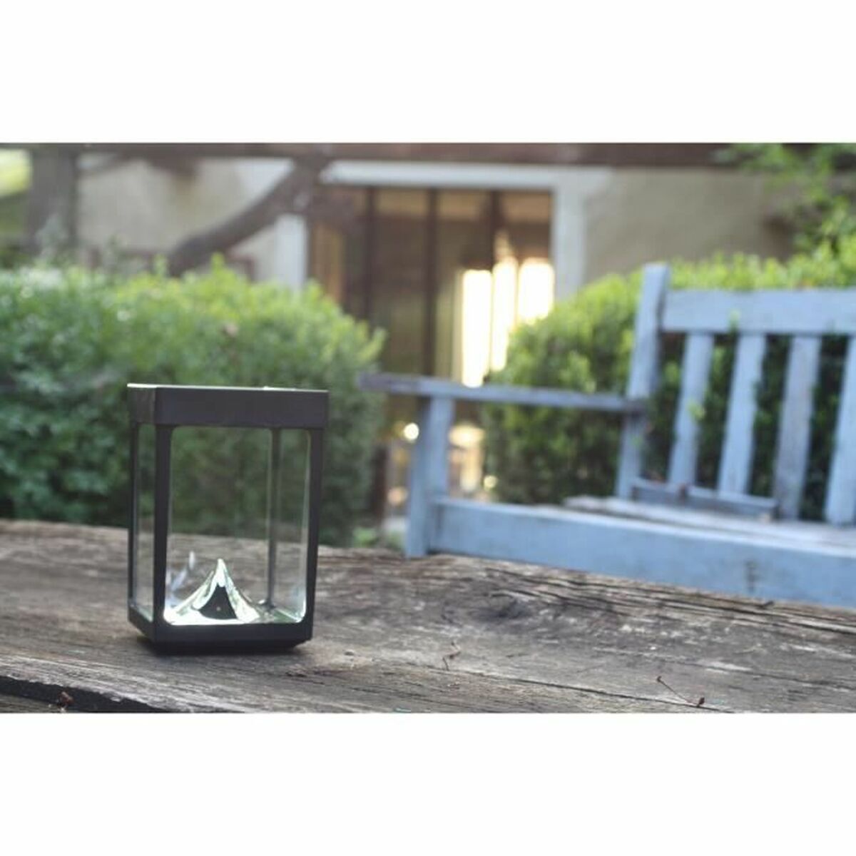 LED-lykta Svart Glas ABS 12 x 12 x 18 cm finns hos Nordekko