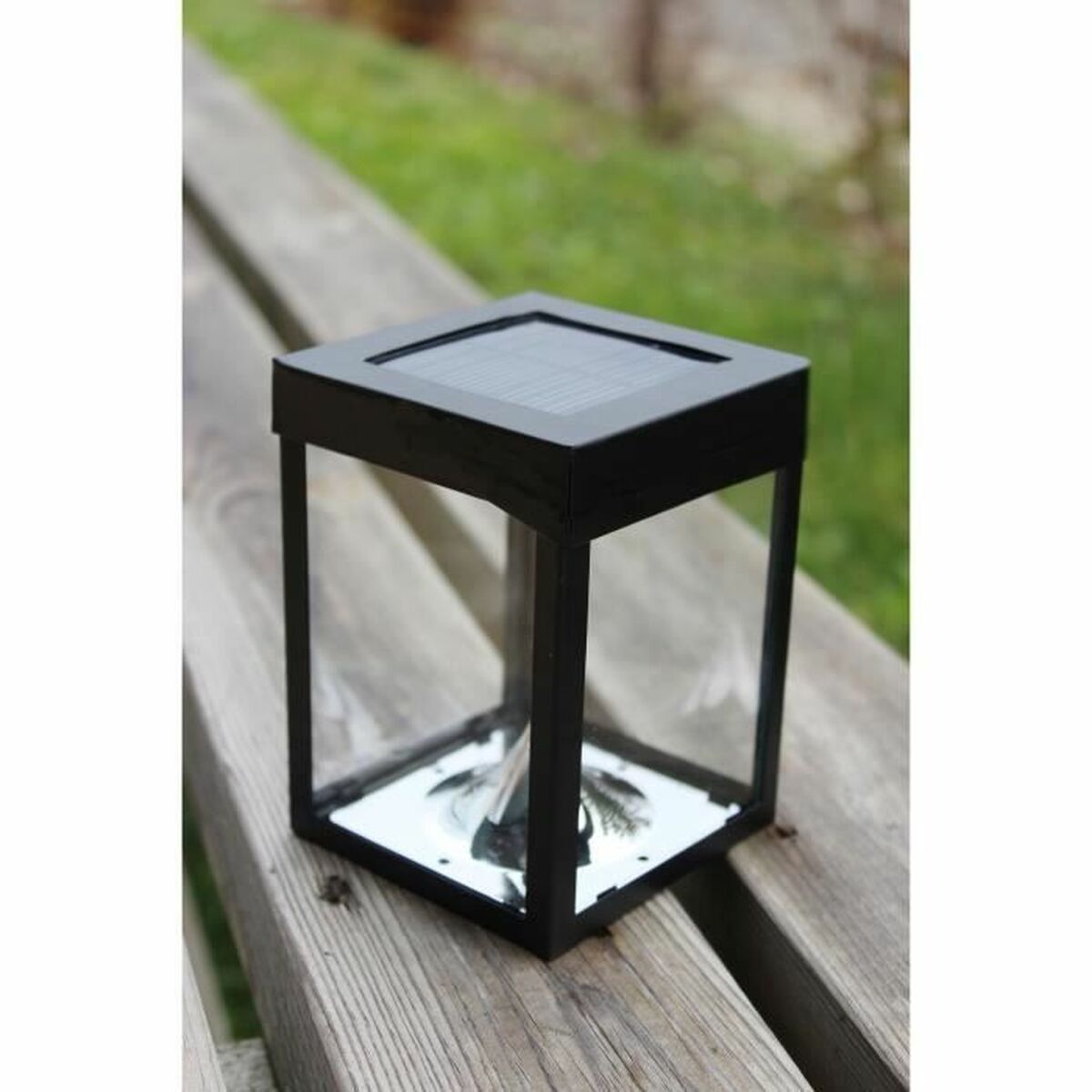 LED-lykta Svart Glas ABS 12 x 12 x 18 cm finns hos Nordekko