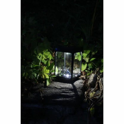 LED-lykta Svart Glas ABS 12 x 12 x 18 cm finns hos Nordekko