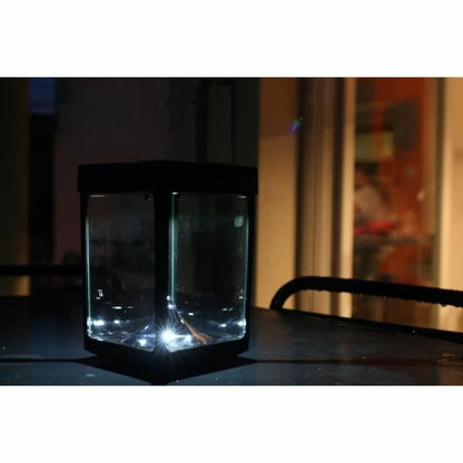 LED-lykta Svart Glas ABS 12 x 12 x 18 cm finns hos Nordekko