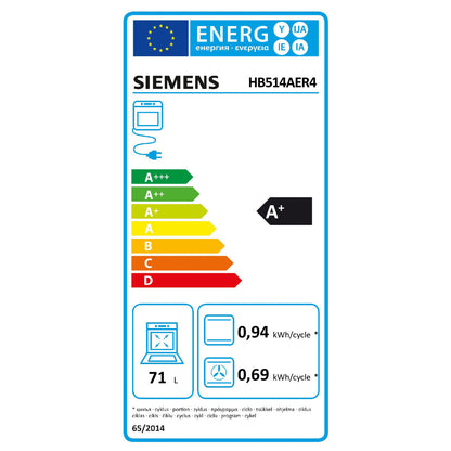 Ugn Siemens HB514AER4 3600 W 71 L finns hos Nordekko