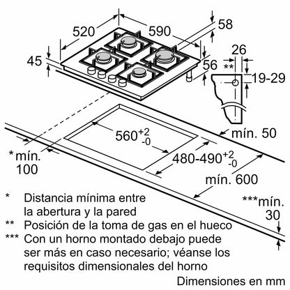 Gasplatta Balay 3ETG664RB finns hos Nordekko