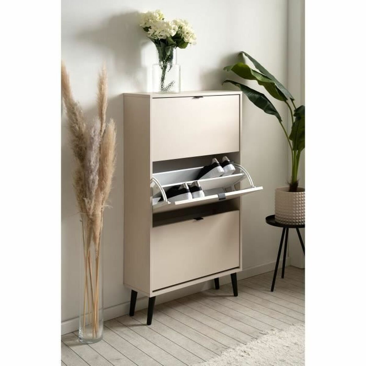 Skoställ VIGO 49A Beige 70 x 24 x 125 cm finns hos Nordekko