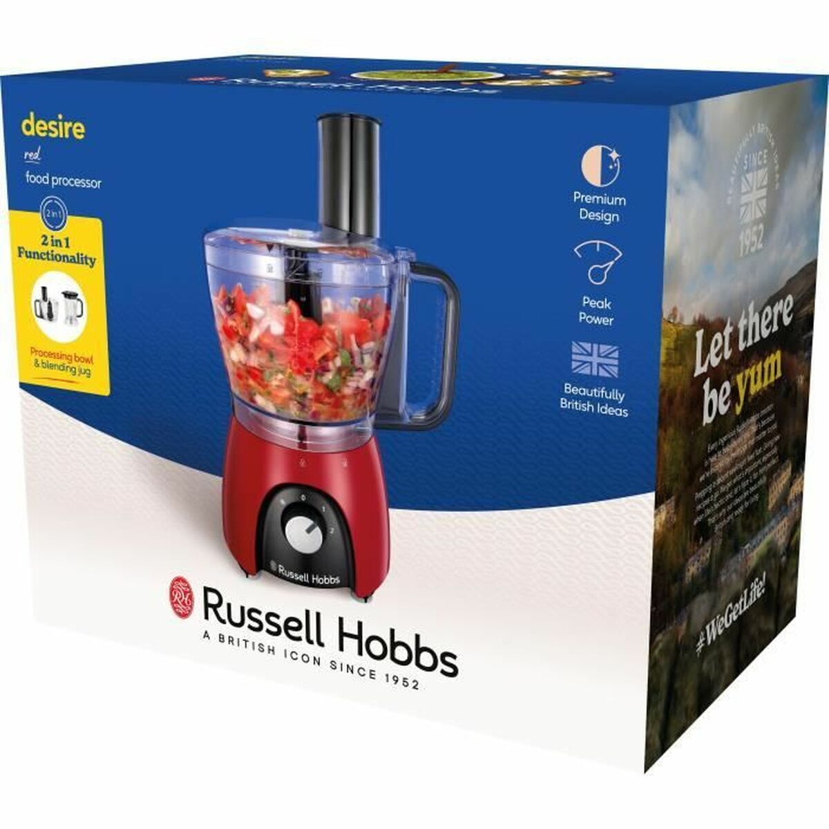 Köksrobot Russell Hobbs Desire Red Röd 600 W finns hos Nordekko