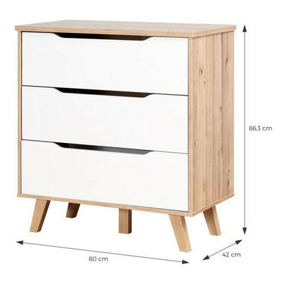 Byrå Vankka Trä Tölgy (80 x 42 x 86,3 cm) finns hos Nordekko