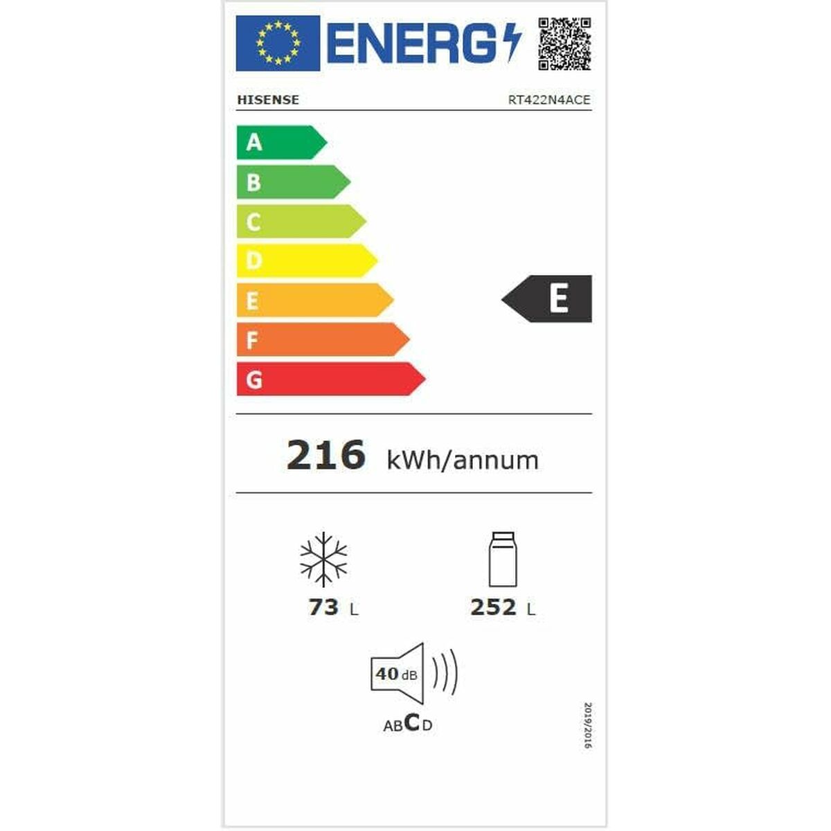 Kylskåp Hisense RT422N4ACE Grå finns hos Nordekko