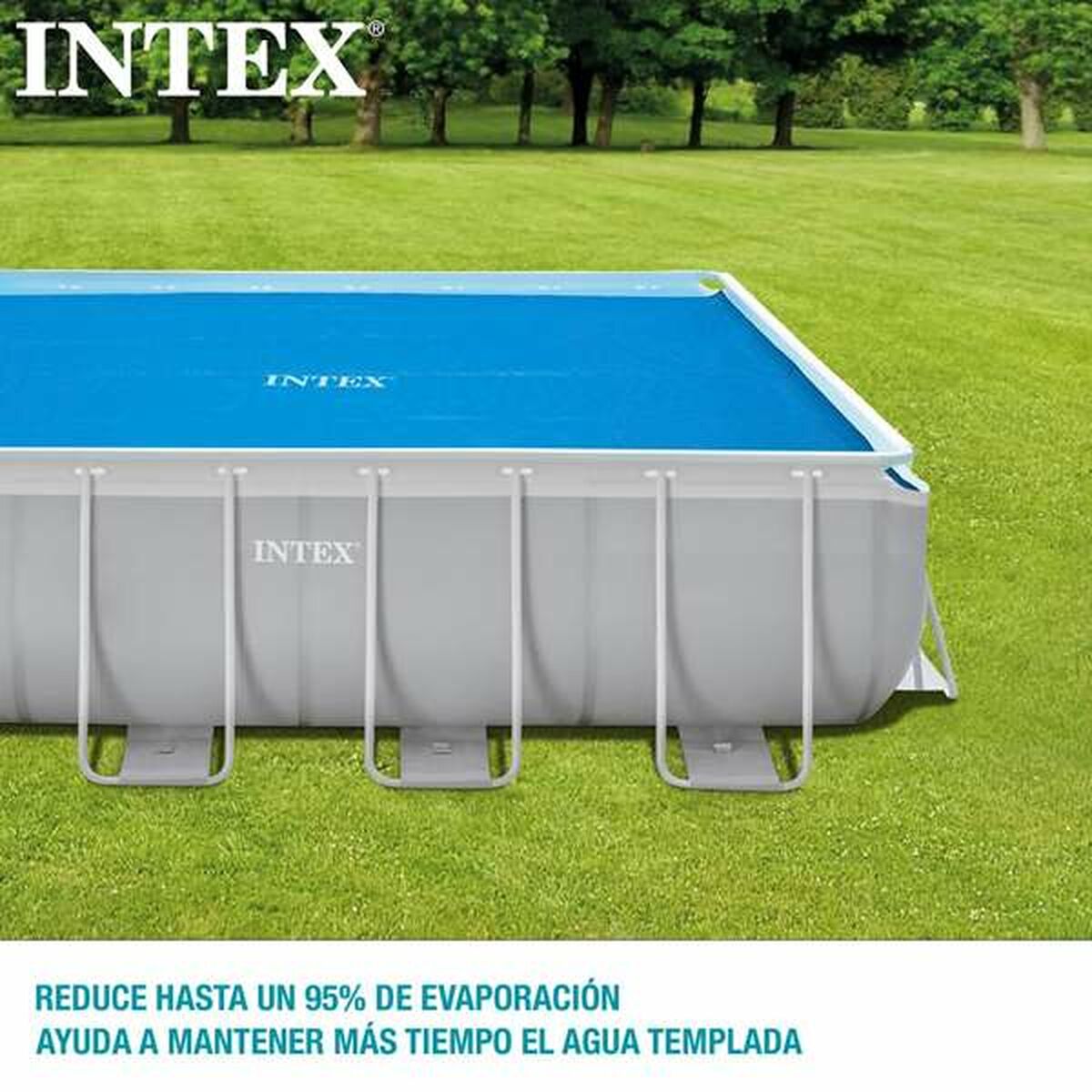 Pool Cover Intex Frame Sol Rektangulär 378 x 186 cm finns hos Nordekko