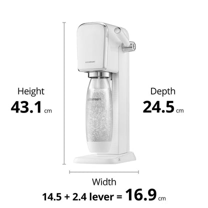 Sodamaskin sodastream ART WHITE Vit 1 L finns hos Nordekko