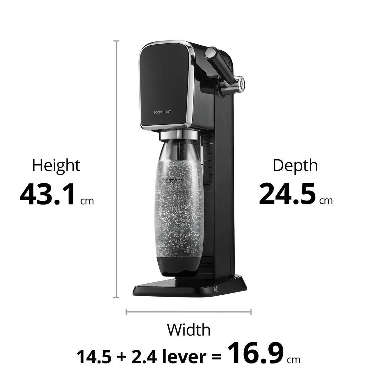 Sodamaskin sodastream ART BLACK Svart 1 L finns hos Nordekko