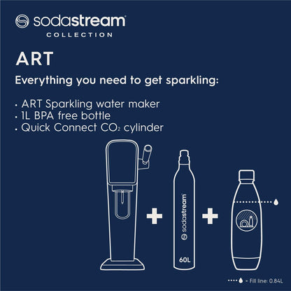 Sodamaskin sodastream ART BLACK Svart 1 L finns hos Nordekko