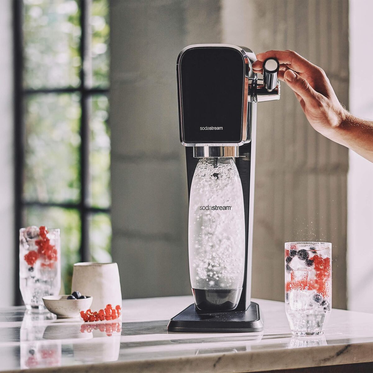 Sodamaskin sodastream ART BLACK Svart 1 L finns hos Nordekko