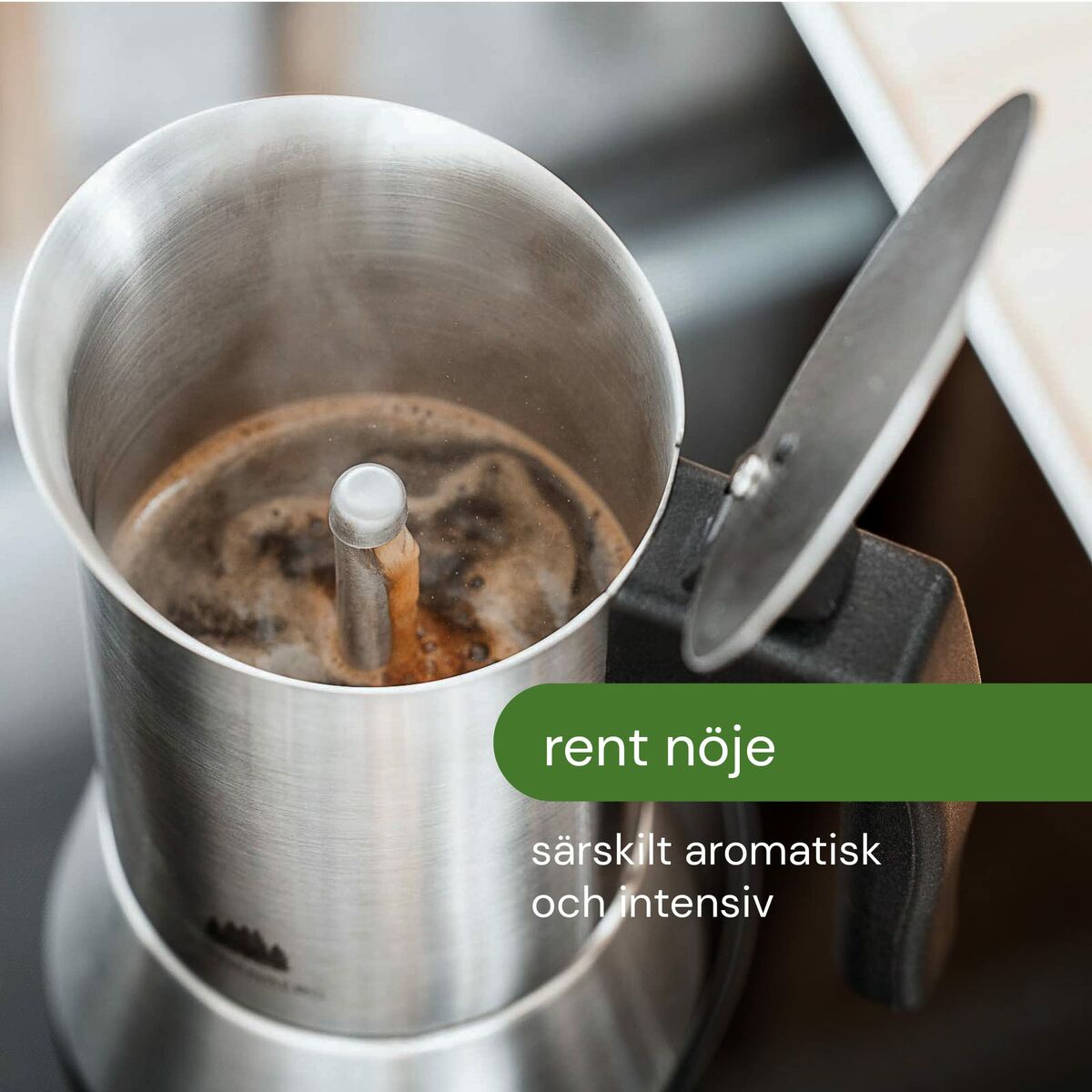 Italiensk Kaffepanna Bialetti Silvrig Trä Rostfritt stål finns hos Nordekko
