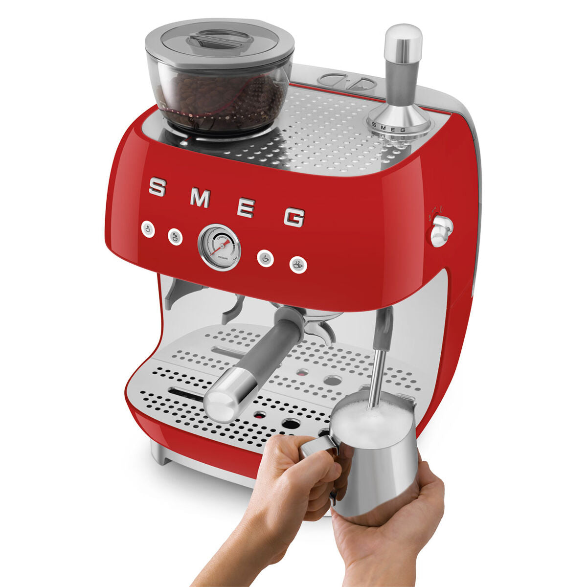 Espressobryggare Smeg EGF03RDEU Röd 1650 W 2,4 L finns hos Nordekko