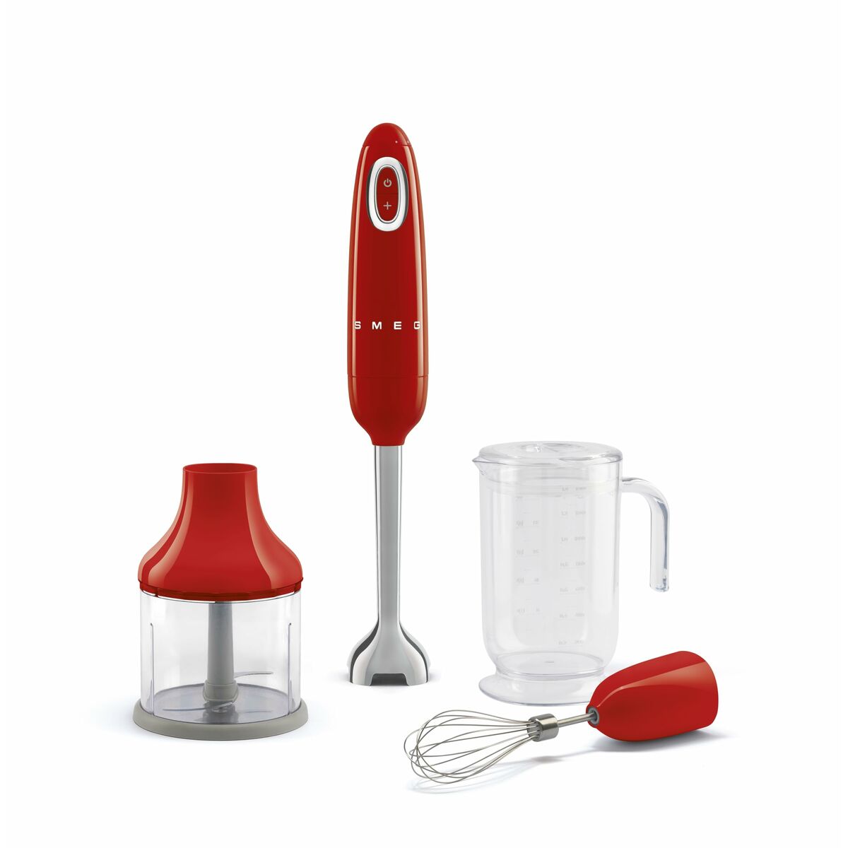 Multifunktionell handmixer med tillbehör Smeg HBF03RDEU Röd 700 W finns hos Nordekko