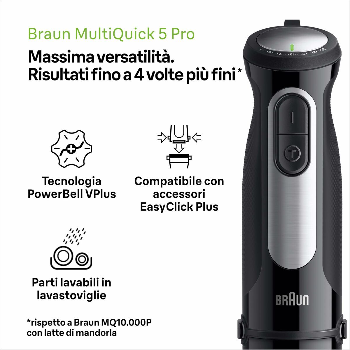 Stavmixer Braun MULTIQUICK 5 PRO MQ 55236 Svart 1000 W finns hos Nordekko