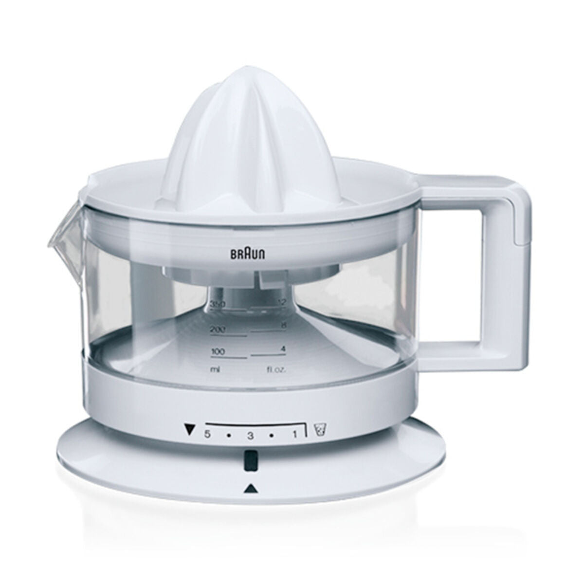 Elektrisk Juicepress Braun CJ3000 Transparent Vit 350 ml finns hos Nordekko