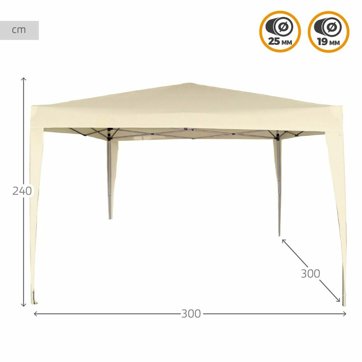 Gazebo Aktive 300 x 300 x 240 cm finns hos Nordekko