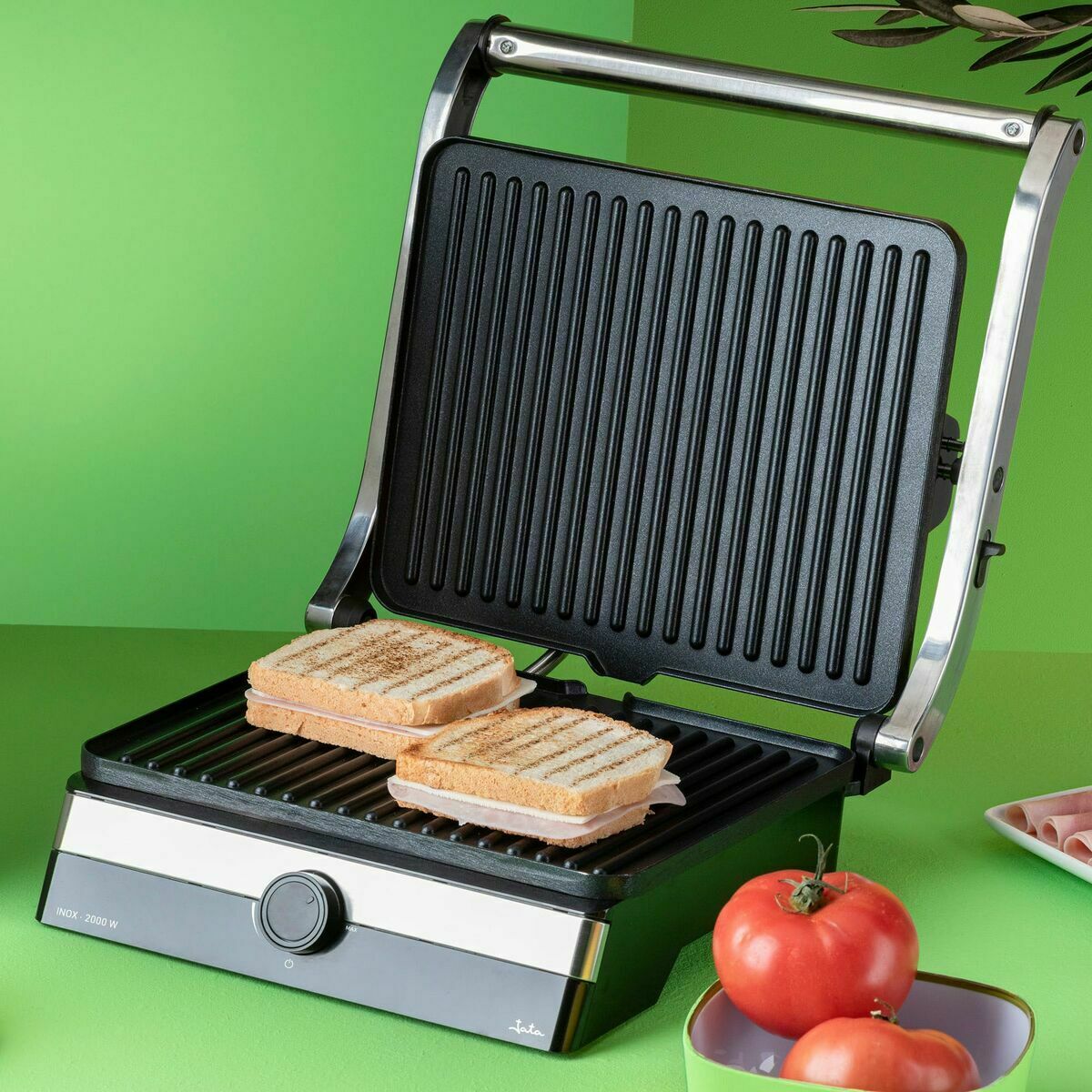 Grillplatta JATA JEGR1596 Grå 2000 W finns hos Nordekko