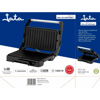 Grillplatta JATA JEGR1124 Svart 1000 W finns hos Nordekko
