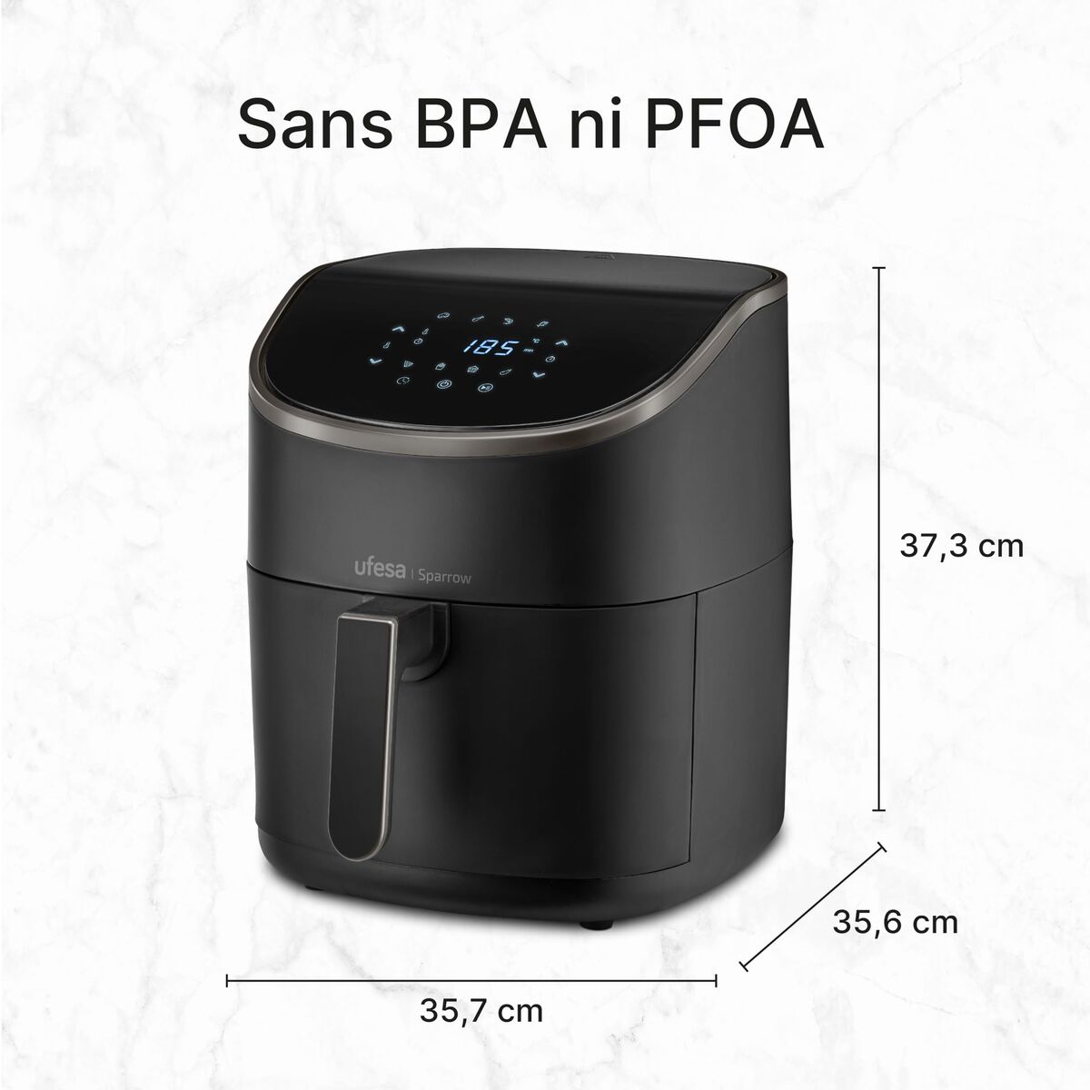 Luftfritös UFESA SPARROW Svart 1700 W 6 L finns hos Nordekko