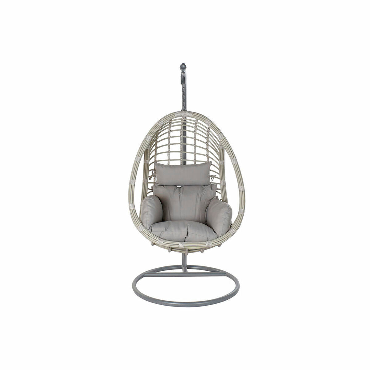 Hängande trädgårdsfåtölj DKD Home Decor Grå Multicolour Aluminium syntetisk rattan 90 x 70 x 110 cm finns hos Nordekko