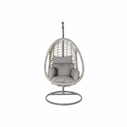 Hängande trädgårdsfåtölj DKD Home Decor Grå Multicolour Aluminium syntetisk rattan 90 x 70 x 110 cm finns hos Nordekko