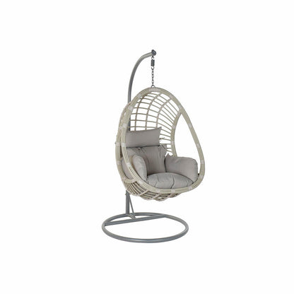 Hängande trädgårdsfåtölj DKD Home Decor Grå Multicolour Aluminium syntetisk rattan 90 x 70 x 110 cm finns hos Nordekko