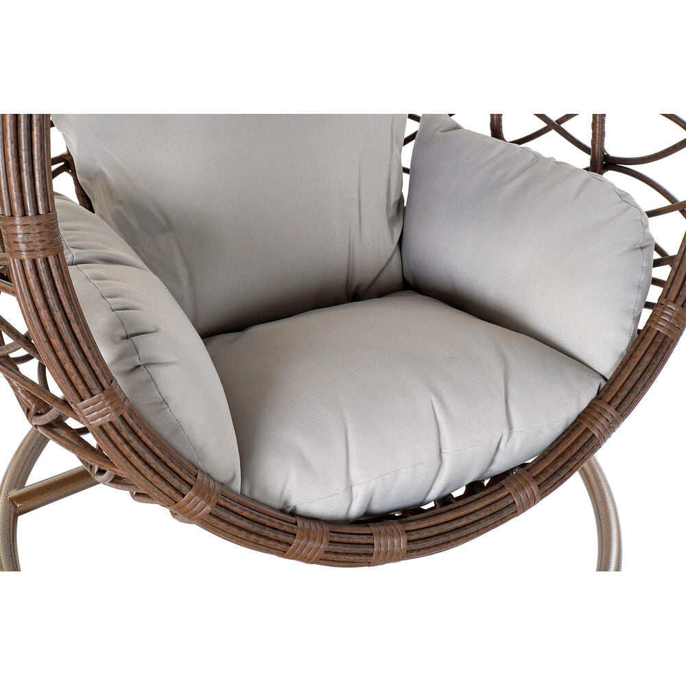 Hängande trädgårdsfåtölj DKD Home Decor Brun Grå Multicolour Mörkbrun Aluminium syntetisk rattan 100 x 78 x 120 cm 100 x 70 x 18 finns hos Nordekko